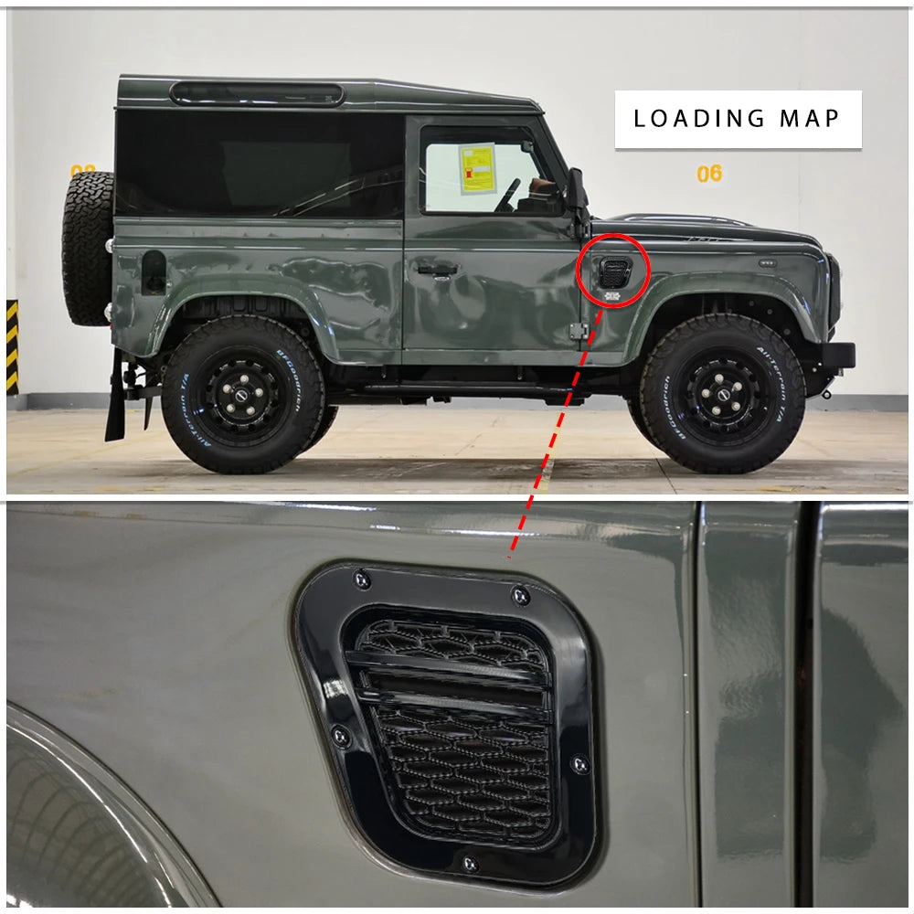 Rejillas Laterales Ventilación Coche Land Rover Defender - 2 Unidades