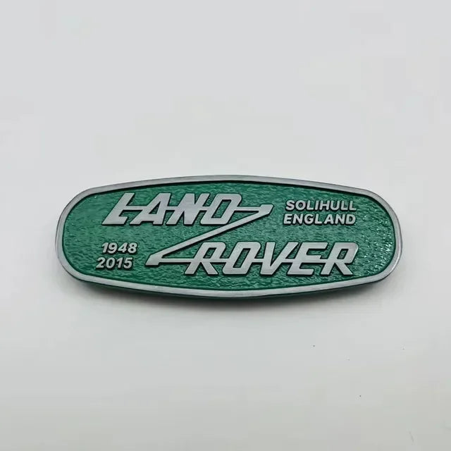 Emblema 3D Metal Rejilla Delantera Land Rover Defender "SOLIHULL ENGLAND"