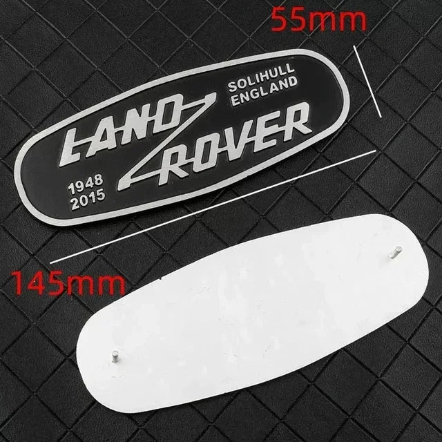 Emblema 3D Metal Rejilla Delantera Land Rover Defender "SOLIHULL ENGLAND"