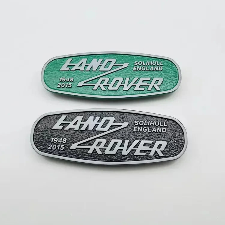 Emblema 3D Metal Rejilla Delantera Land Rover Defender "SOLIHULL ENGLAND"