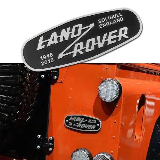 Emblema 3D Metal Rejilla Delantera Land Rover Defender "SOLIHULL ENGLAND"